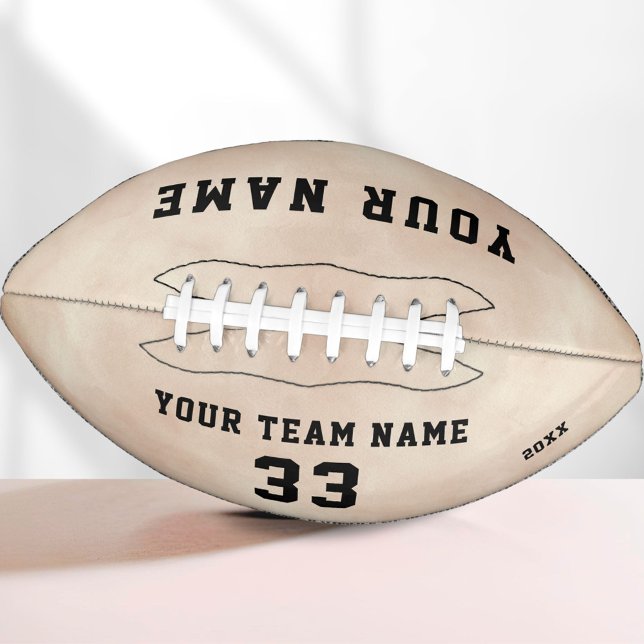 Modern Watercolor Name Number Team  Football (Creator Uploaded)