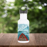 Modern Watercolor Nature See The World Quote 532 Ml Water Bottle<br><div class="desc">Modern Watercolor Nature See The World Quote</div>