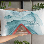 Modern Watercolor Nature See The World Quote Decorative Cushion<br><div class="desc">Modern Watercolor Nature See The World Quote</div>