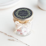 Modern watercolor olive branch foliage wedding classic round sticker<br><div class="desc">Modern minimal olive branch foliage wedding party favour stickers. Beautiful elegant watercolour foliage illustrations. Part of a complete wedding collection.</div>