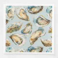 Modern watercolor oysters pattern