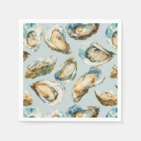 Modern watercolor oysters pattern
