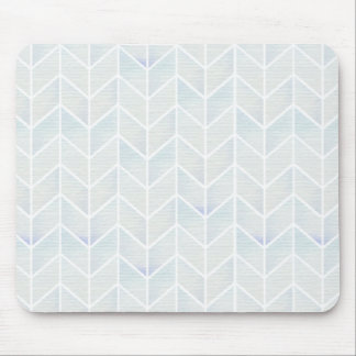 Modern watercolor pastel mint chevron pattern mouse pad