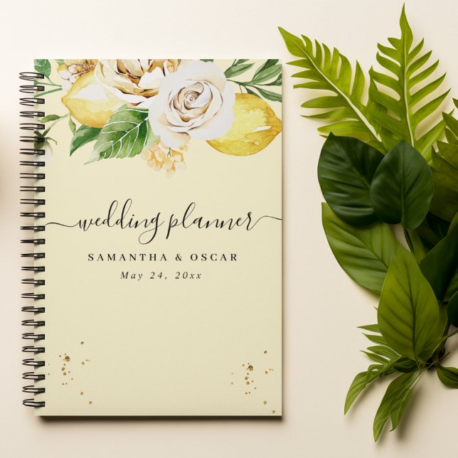 Modern Watercolor Pastel Yellow Lemons & Leaf  Planner (Creator Uploaded)