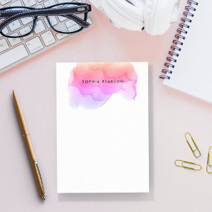Modern Watercolor Personalised Post-it Notes