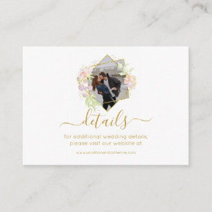 Modern Watercolor Photo Enclosure Card