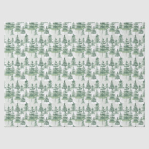 Modern Watercolor Pine Trees whimsical Christmas Tissue Paper