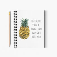 Modern Watercolor Pineapple & Positive Funny Quote