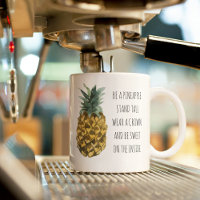 Modern Watercolor Pineapple & Positive Funny Quote
