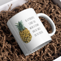 Modern Watercolor Pineapple & Positive Funny Quote