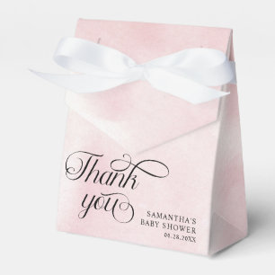 Modern Watercolor Pink  Cloud Nine Baby Shower Favour Box