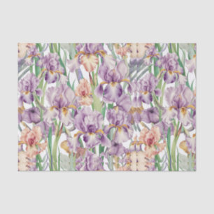 Modern watercolor pink yellow florals8 tissue paper