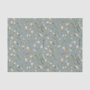 Modern watercolor  pink yellow florals tissue paper