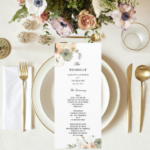 Modern Watercolor Pumpkins & Flowers  Menu