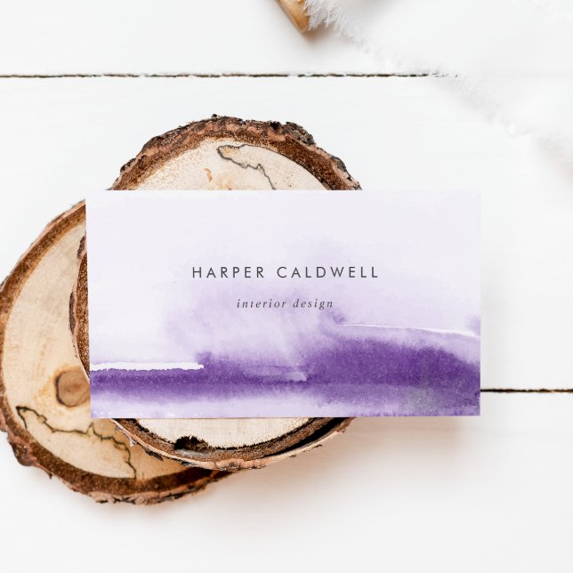 Modern Watercolor | Purple Business Card (Creator Uploaded)