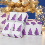 Modern Watercolor Purple Pine Tree Christmas Wrapping Paper<br><div class="desc">Modern Watercolor Purple Pine Tree Christmas Wrapping Paper.</div>