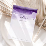 Modern Watercolor | Purple Wedding Advice Card<br><div class="desc">This modern watercolor purple wedding advice card is perfect for a stylish contemporary wedding and can be used for any event. The minimalist, classic and elegant design collection features simple water colour paint brush strokes in pretty jewel tones. These advice cards can be used as a guestbook alternative for a...</div>