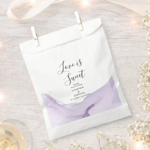 Modern Watercolor Purple Wedding Favour Bags