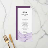 Modern Watercolor Purple Wedding