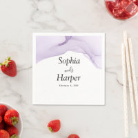 Modern Watercolor Purple Wedding