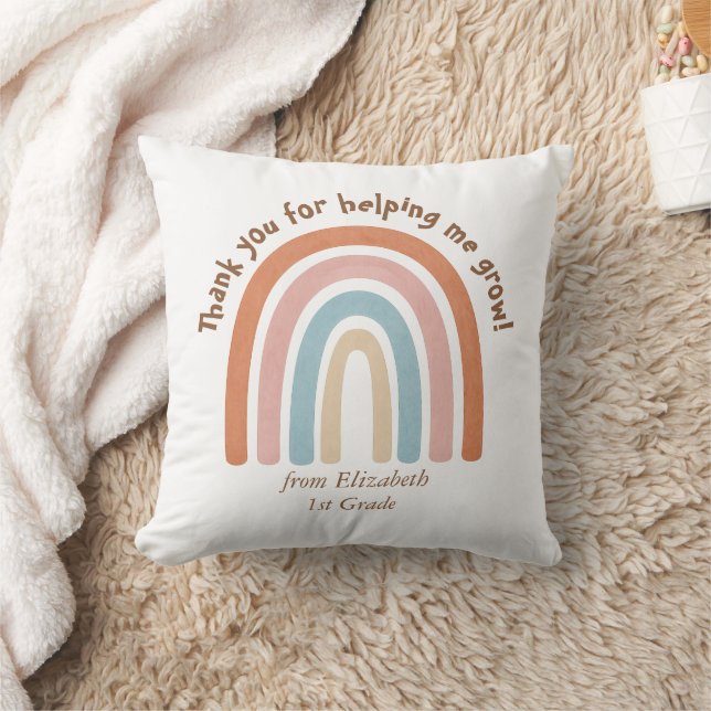 Modern Watercolor Rainbow Teacher Thank you -  Cushion (Blanket)