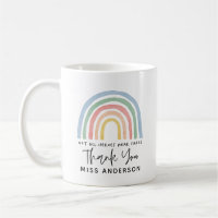 Modern watercolor rainbow teacher thank you gift