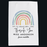 Modern watercolor rainbow teacher thank you gift  medium gift bag<br><div class="desc">Modern watercolor rainbow teacher thank you gift. You're my hero teacher. Not all heroes wear capes. Beatiful thoughtful gift.</div>