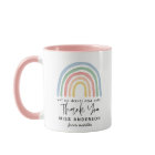Modern watercolor rainbow teacher thank you gift