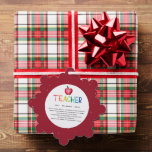 Modern Watercolor Rainbow Teacher Thank You Tree Decoration Card<br><div class="desc">A special and memorable Christmas card for your favourite teacher. You're my hero, teacher. Perfect present for your favourite grade school teacher for Christmas, Back to School, Year End or Teacher Appreciation Day. Personalise with your own definition to create a unique, fun and thoughtful gift. Tell your child's teacher how...</div>