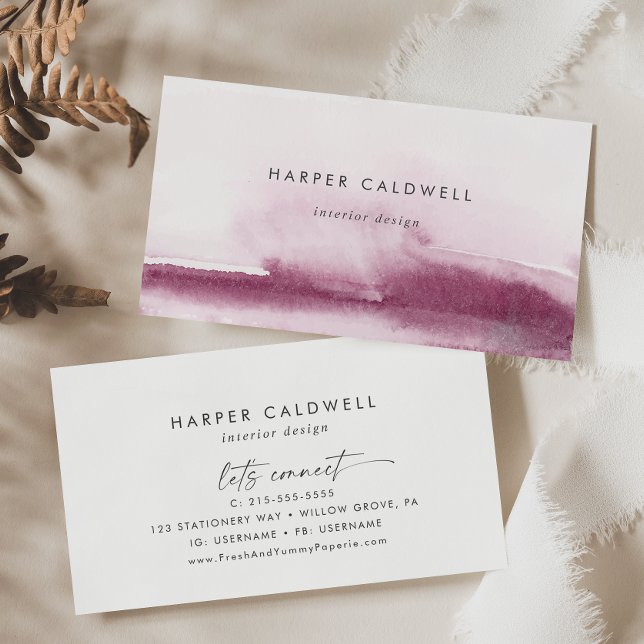 Modern Watercolor | Red Business Card (Creator Uploaded)