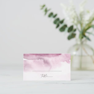 Modern Watercolor Red Flat Wedding Place Card