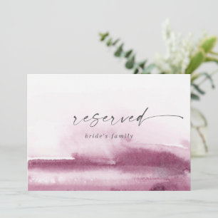 Modern Watercolor   Red Reserved Sign