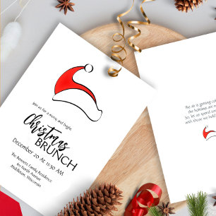 Modern Watercolor Red Truck Green Christmas Party Invitation