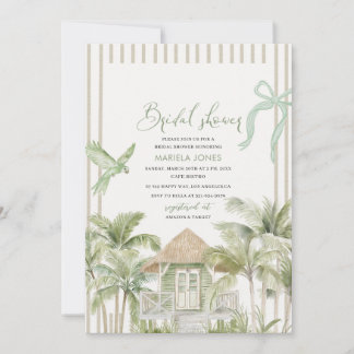Modern Watercolor Serenity Sands Starlight Bridal Invitation