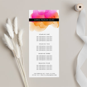 Modern Watercolor   Services or Price List Rack Card