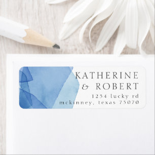 Modern Watercolor Shapes Return Address Label