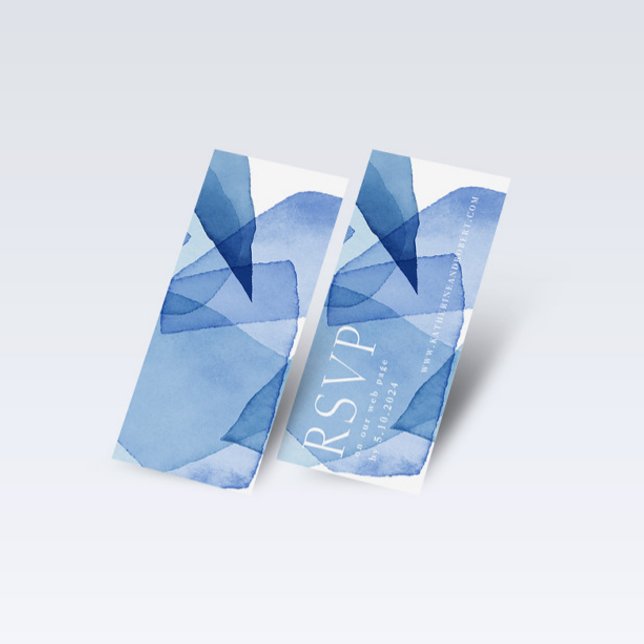 Modern Watercolor Shapes Wedding Website Card (Creator Uploaded)