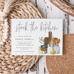 Modern Watercolor Stock The Kitchen Bridal Shower  Invitation