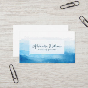 Modern Watercolor Teal Business Card