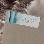 Modern Watercolor | Teal Return Address Label<br><div class="desc">These modern watercolor teal return address labels are perfect for a stylish contemporary wedding. The minimalist, classic and elegant design collection features simple water colour paint brush strokes in pretty jewel tones. These labels can be used for a wedding, bridal shower, special event or any time you need a personal...</div>