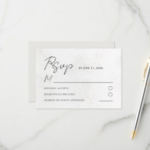 Modern Watercolor texture  Wedding RSVP Card