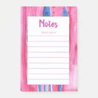 Modern Watercolor To do List Monogram Chic Custom Post-it Notes