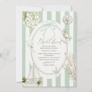 Modern Watercolor Tropical Beach Palm Serenity San Invitation