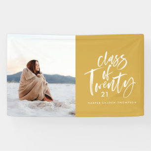 modern watercolor typography graduate photo party banner