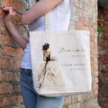 Modern Watercolor Wedding Gown Bridal Shower Tote Bag<br><div class="desc">If you need any further customisation please feel free to message me on yellowfebstudio@gmail.com.</div>