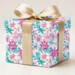 Modern Watercolor Winter Snowflakes Christmas Wrapping Paper<br><div class="desc">Modern Watercolor Winter Snowflakes Christmas Pattern Wrapping Paper Gift Wrap features a modern Christmas snowflake pattern of rpink,  purple and blue snowflakes on a white background. Perfect for gift wrapping Christmas and holiday gifts. Created by Evco Studio www.zazzle.com/store/evcostudio</div>