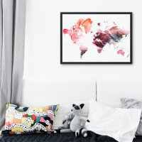 Modern Watercolor World Map