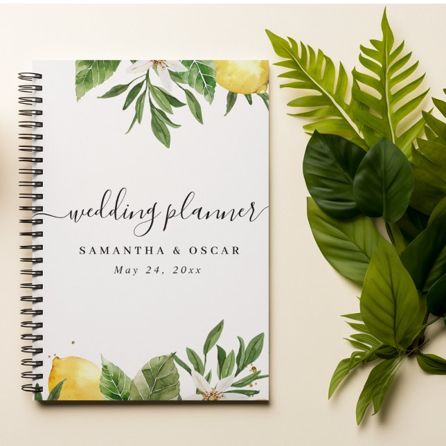 Modern Watercolor Yellow Lemons & Leaf  Planner (Creator Uploaded)