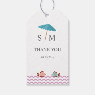 Modern Watercolour Summer Beach Gift Tags