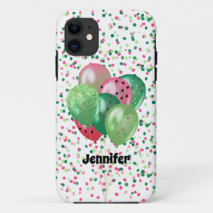 Modern Watermelon Balloons Confetti Personalise Case-Mate iPhone Case
